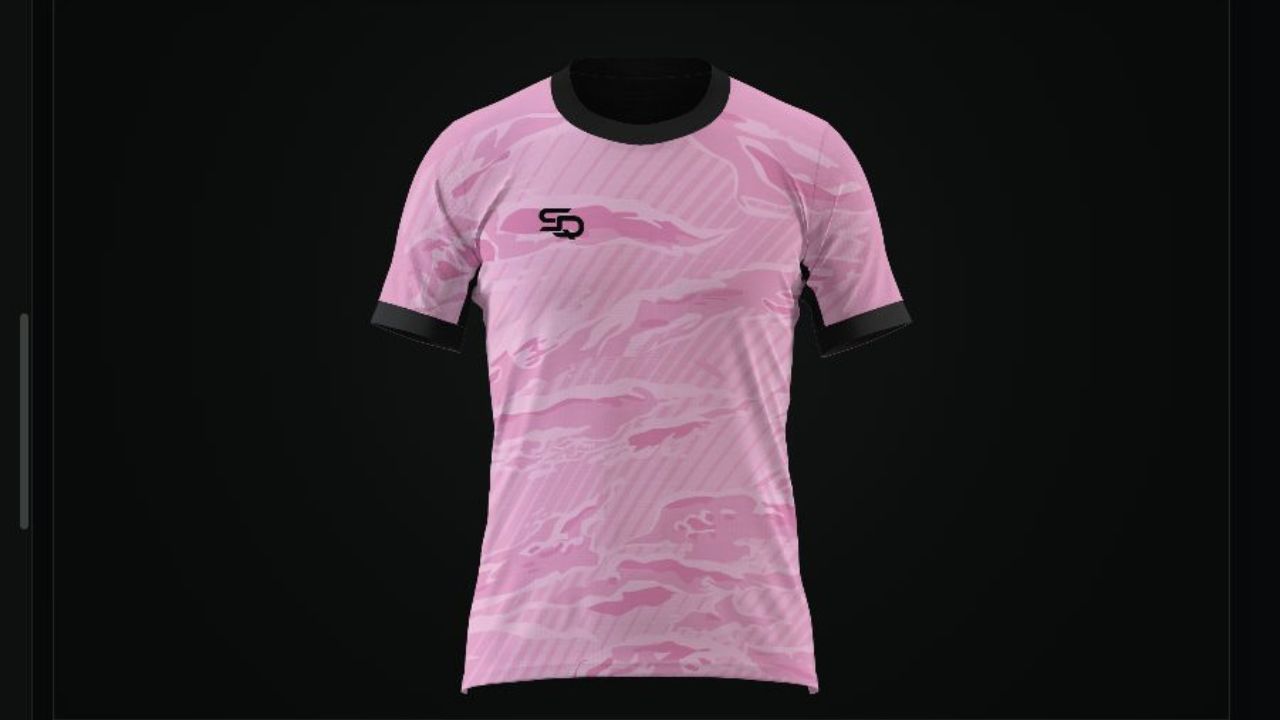 Numbered Design 4 in blush pink SQD shirt